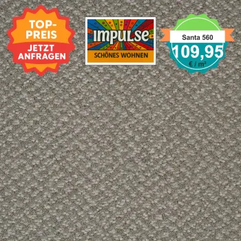 Girloon Santa 560 – Feinst-Velours Teppichboden in 2 m Breite mit samtiger Oberfläche